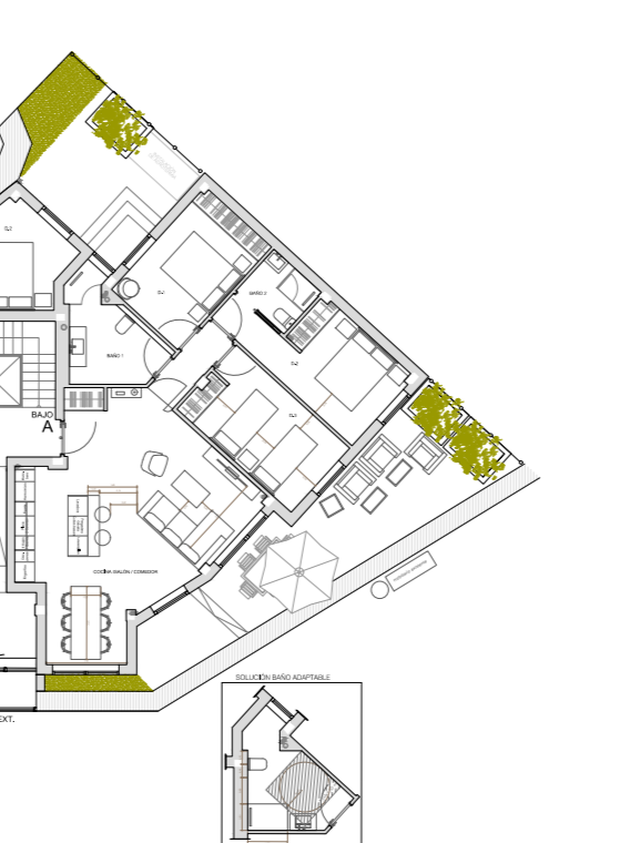 Plano de la vivienda Bajo A