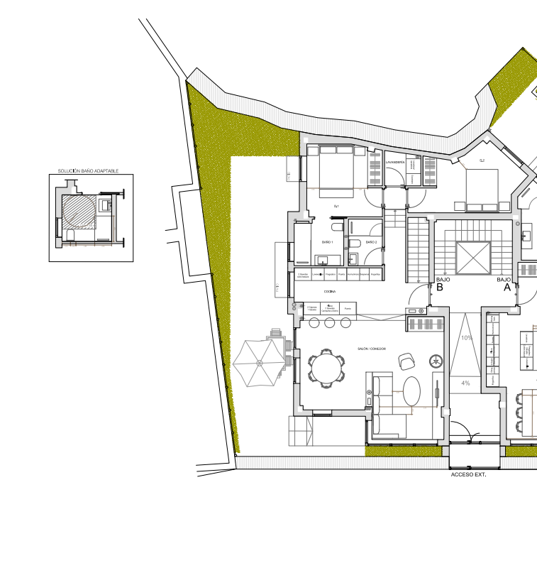 Plano de la vivienda Bajo B