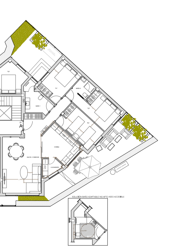 Plano de la vivienda 1º A